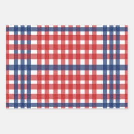 Xadrez Red White e Blue Gingham