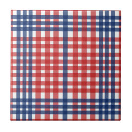 Xadrez Red White e Blue Gingham