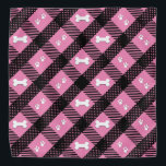 Xadrez rosa bonito - Pet Bandana<br><div class="desc">Pet Bandana. Apresentando um padrão de Xadrez rosa bonito na moda. A cor de fundo rosa pode ser alterada para qualquer cor que você quiser. ⭐ 99% dos meus designs na minha loja são feitos em camadas. Isso facilita o redimensionamento e a movimentação de gráficos e textos para que cada...</div>