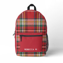 Xadrez Rustic Preppy Red Personalizado