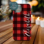 Xadrez Rústica de Buffalo Negro - pode editar verm<br><div class="desc">Um design robusto e rústico com uma área para monogramas. Um padrão clássico e tradicional que existe há anos. Se precisar ajustar o trabalho de arte ou alterar a fonte,  clique na área personalizar. Isso o levará à ferramenta design onde você pode fazer muitas mudanças.</div>