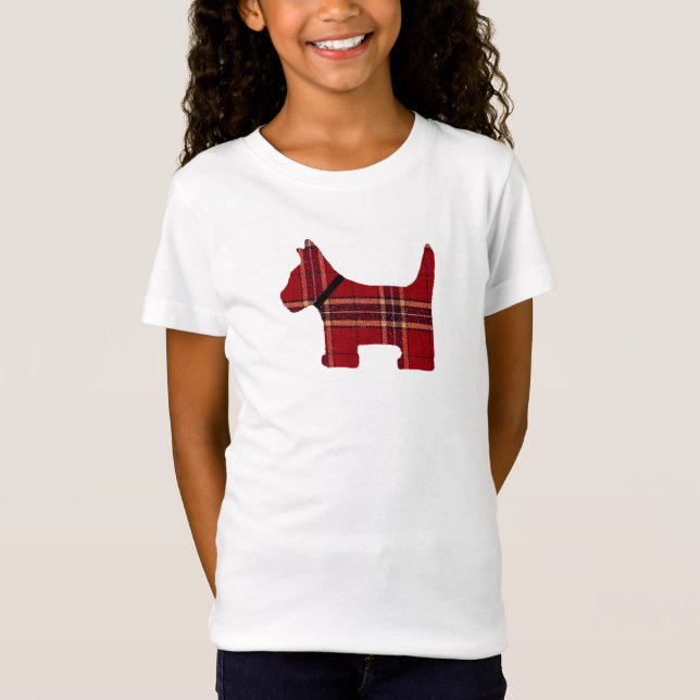 Xadrez Scotty Camiseta de cão (Frente)