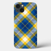 Xadrez Tartan Azul Amarelo