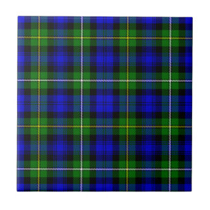 Xadrez verde azul Campbell tartan