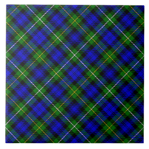 Xadrez verde azul Campbell tartan
