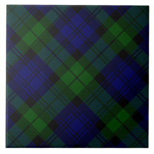 xadrez verde azul de tartan Black Watch