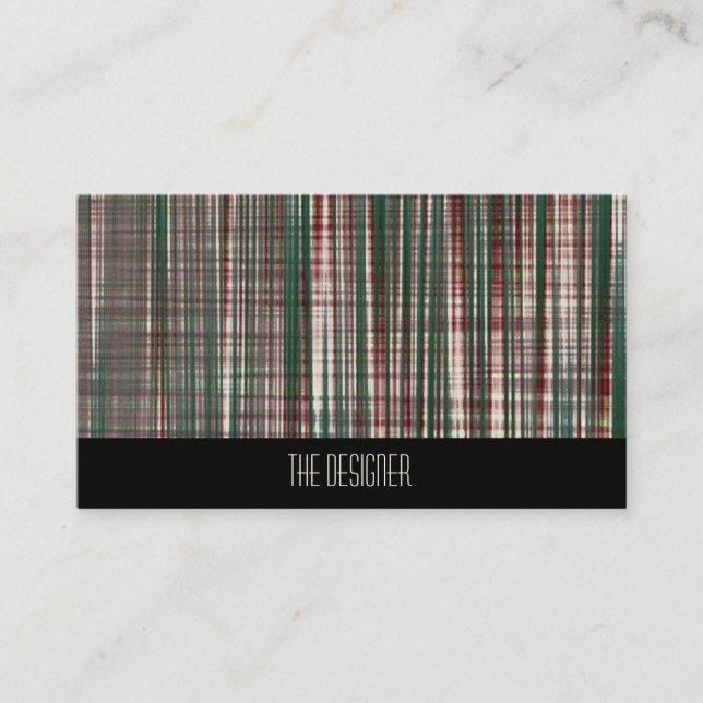 Xadrez Verde da Floresta Abstrato de cartão de vis (Frente)