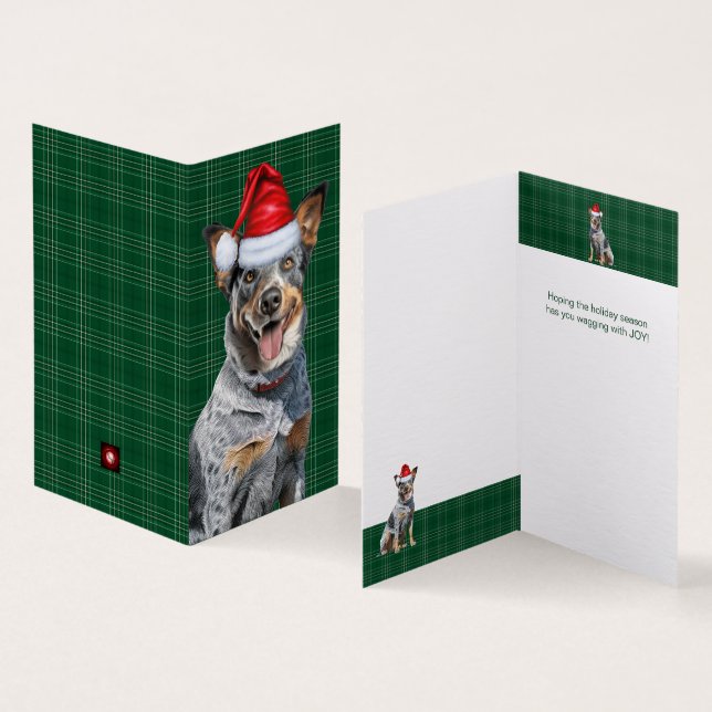 Xadrez verde do Cão azul Feriado Natal (Interior e exterior)