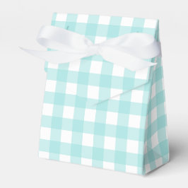 Xadrez Verde Pale Gingham Tent Party Favor Caixa d