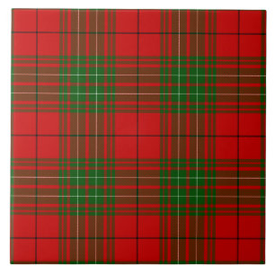 Xadrez verde-vermelha Comyn tartan