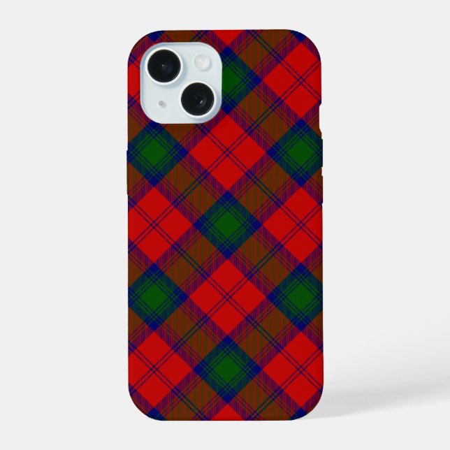 Xadrez verde-vermelha Lindsay tartan (Verso)
