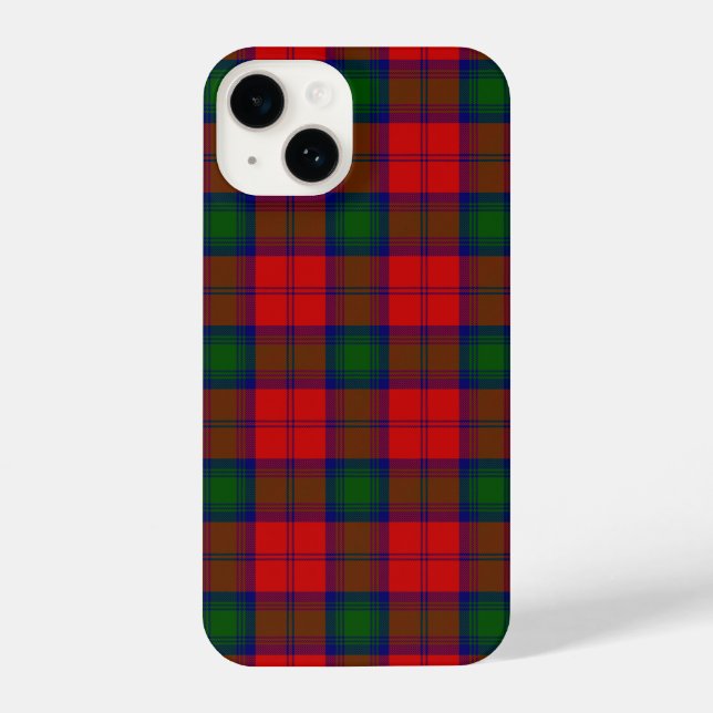 Xadrez verde-vermelha Lindsay tartan (Verso)