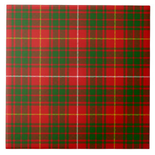 Xadrez verde vermelho tartan Bruce
