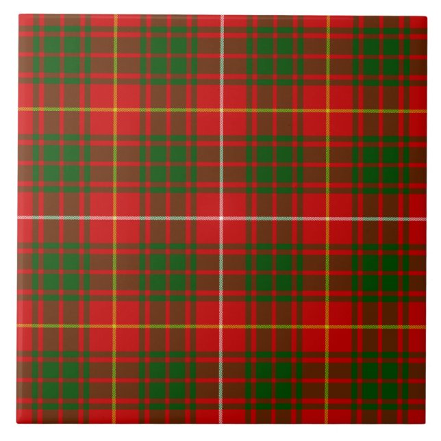 Xadrez verde vermelho tartan Bruce (Frente)