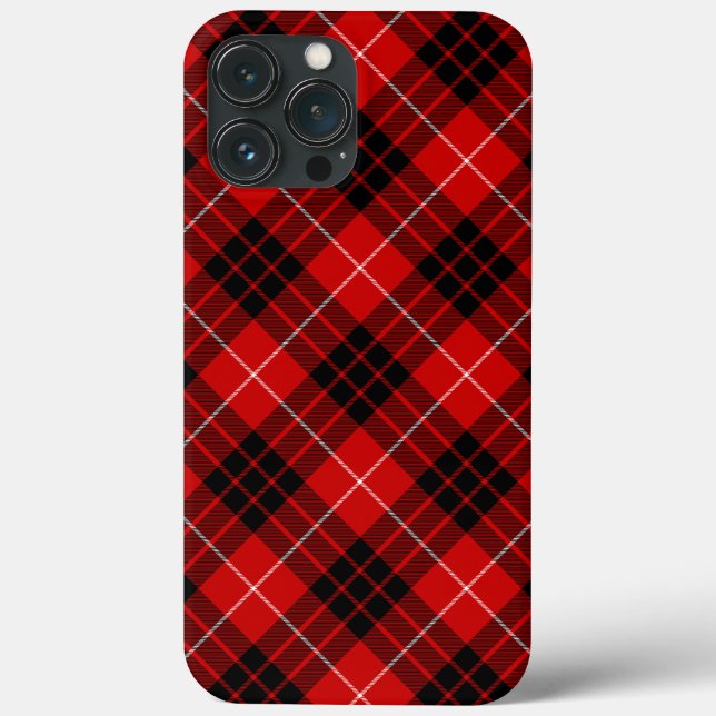 Xadrez vermelha de Munro tartan (Verso)