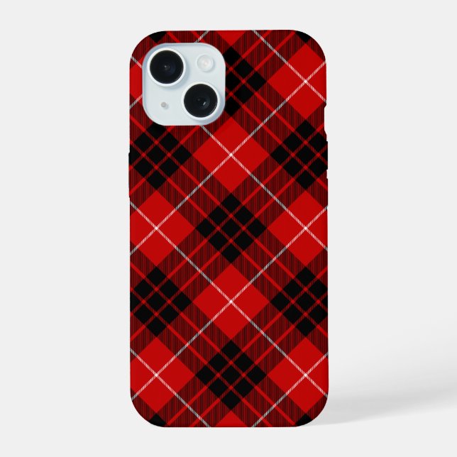 Xadrez vermelha de Munro tartan (Verso)