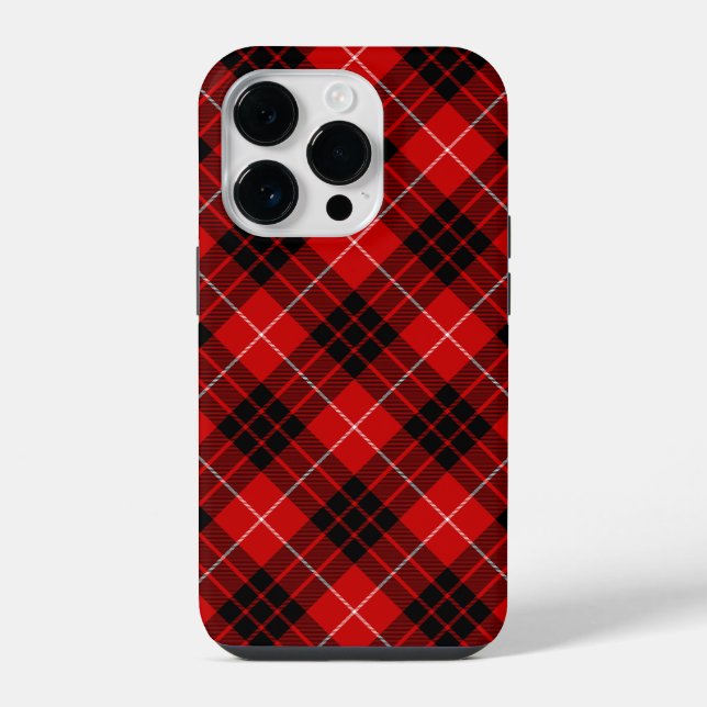 Xadrez vermelha de Munro tartan (Verso)