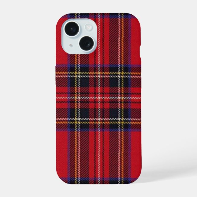 Xadrez vermelha de Stewart tartan (Verso)