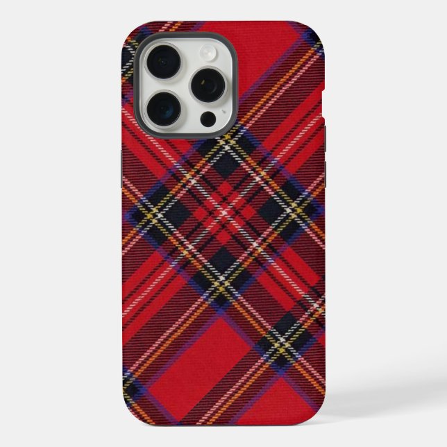 Xadrez vermelha de Stewart tartan (Verso)