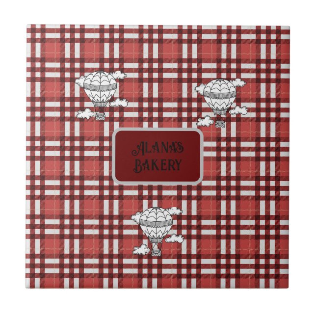 Xadrez vermelha e branca (Frente)