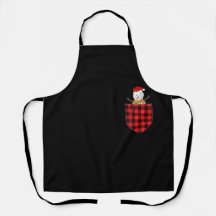 Xadrez Vermelha Snowman na Família Pocket Buffalo