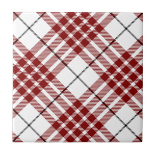 xadrez vermelho branco Buchanan tartan