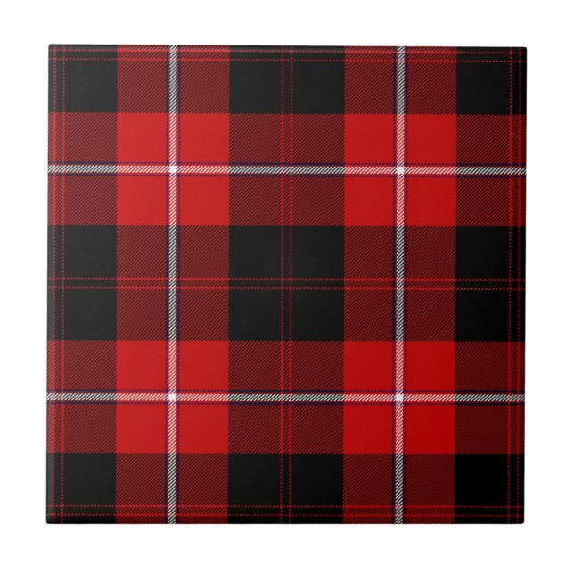 Xadrez Vermelho e Preto Cunningham Tartan (Frente)