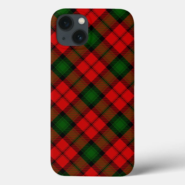 Xadrez vermelho e verde tartan Kerr (Verso)