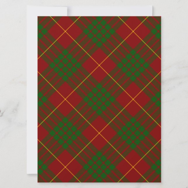 xadrez vermelho verde tartan Cameron (Frente)