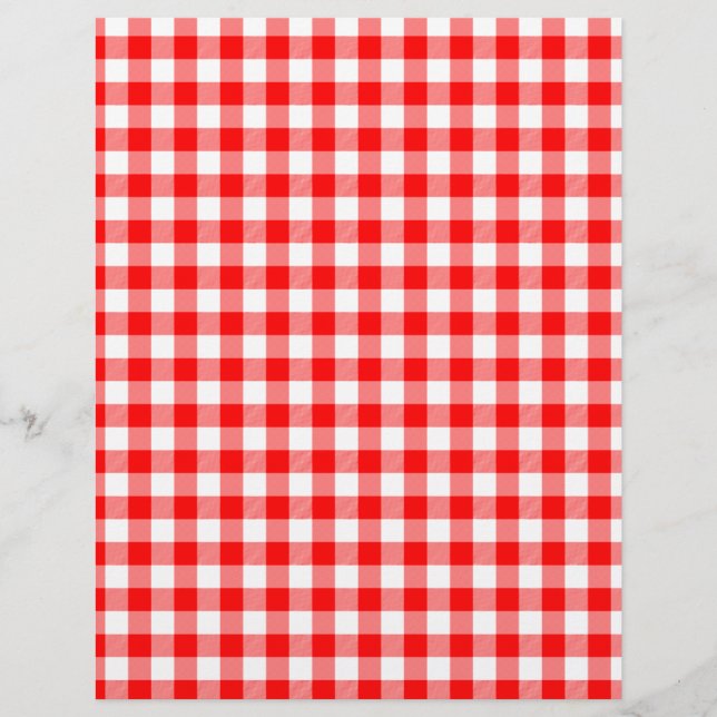 Xadrez Vichy Vermelho e Branco (Frente)