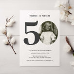 Xadrez Vintage 50º Convite à Fotografia de Anivers<br><div class="desc">Este convite de aniversário de 50 anos é perfeito para o seu aniversário na faixa da memória. Substitua a foto por uma de suas fotos de infância e personalize o texto de acordo com seu gosto. A idade pode ser editada, caso contrário, verifique nossa coleção para outras idades. A parte...</div>