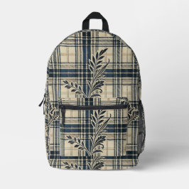 Xadrez Vintage e Backpack Floral