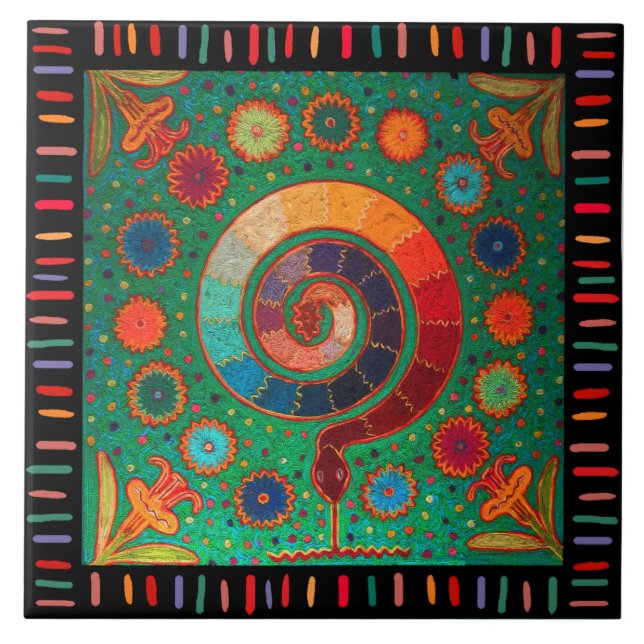 Xamã Huichol Serpente Celestial (Frente)