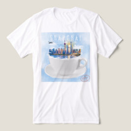 Xangai em Teacup - Arte Skyline Futurística
