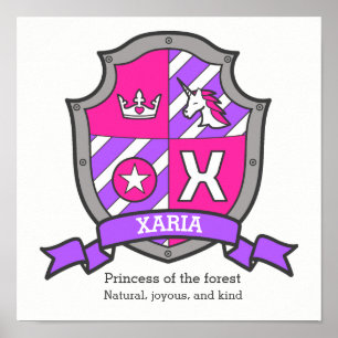 Xaria significa poster de unicórnio da crista her