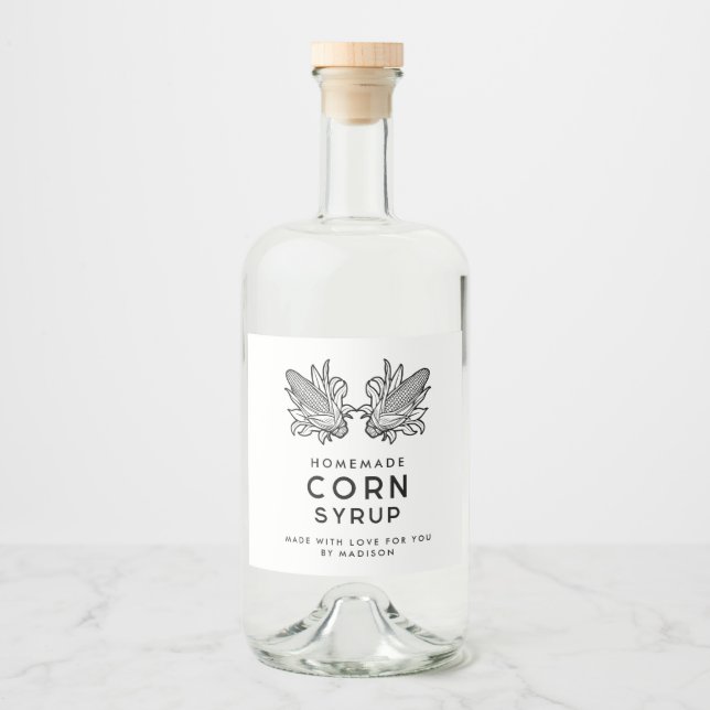 Xarope de milho preto e branco com duas espigas (Frente)