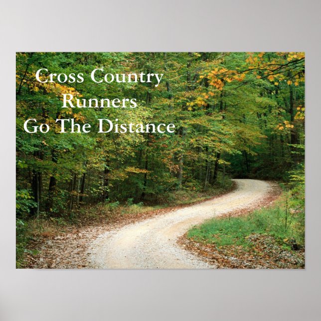 XC RUNNERS GO THE DISTANCE Poster Paper  16"x 12" (Frente)