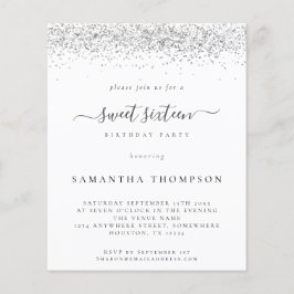 Xelim de Prata do Orçamento Doce 16 Convite