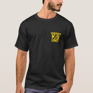Xerife K-9 German shepherd de camisa Frente e Tras