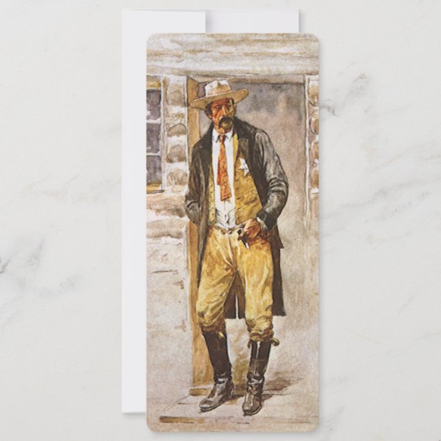 Xerife Retrato de Seltzer, Vintage West Cowboy (Frente)