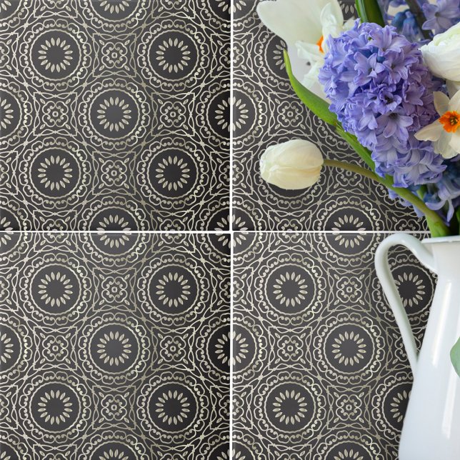 Xic Faux Dourado e negro árabe, de luxo elegante (Criador carregado)