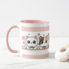 Xícara Adorável de Gato de Desenho Animado para Am
