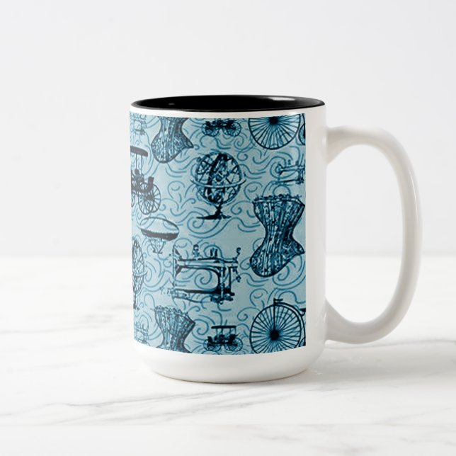 Xícara de café Blue Steampunk (Direita)