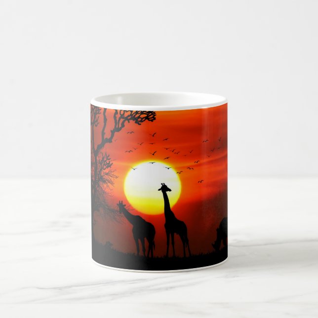 Xícara de café branco da África selvagem (Centro)