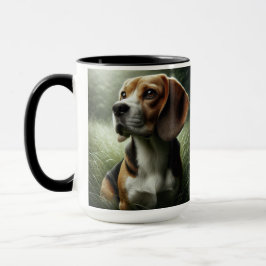 Xícara de café com beagle