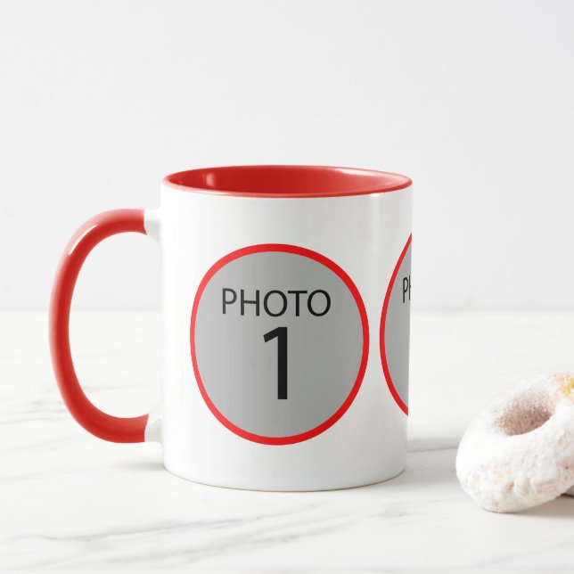 Xícara de café com FOTO modelo 3 personalizável (Com Donut)