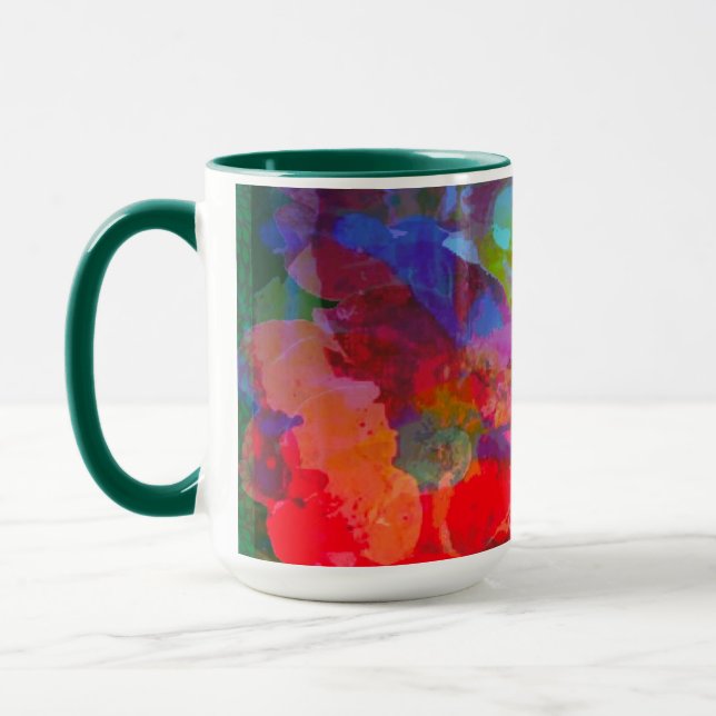 Xícara de café com Rosa de Abstrato personalizado (Esquerda)
