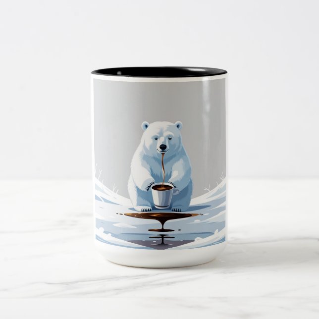 Xícara de café com urso polar (Centro)