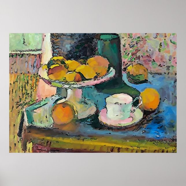 Xícara de café com vida, adicionar texto, posters (Frente)