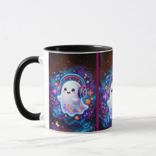 Xícara de café cor-de-rosa assustadoramente fofa d